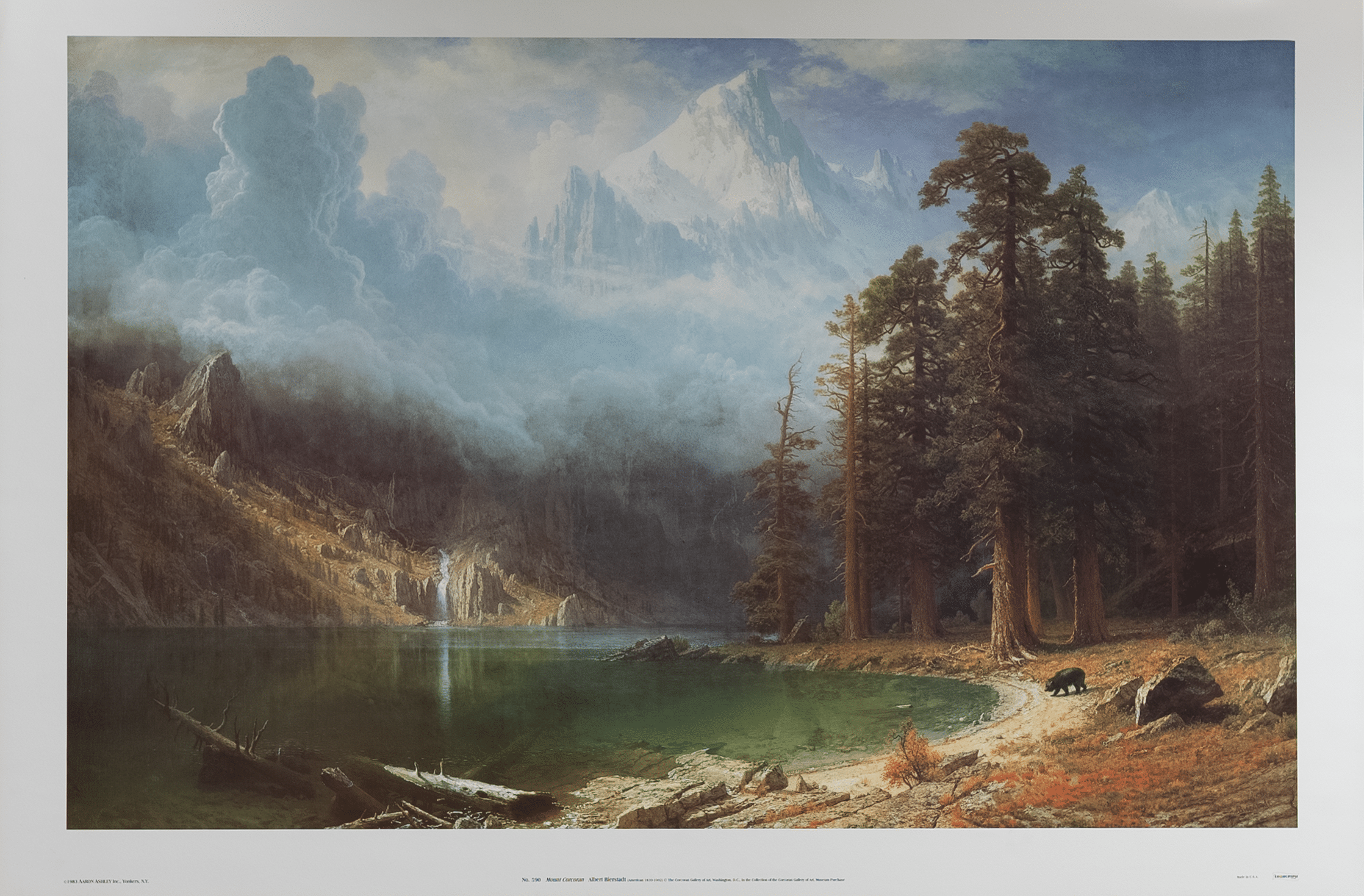 Mount Corcoran by Bierstadt, Art Poster Print for Wall, Home Decor - Image 1
