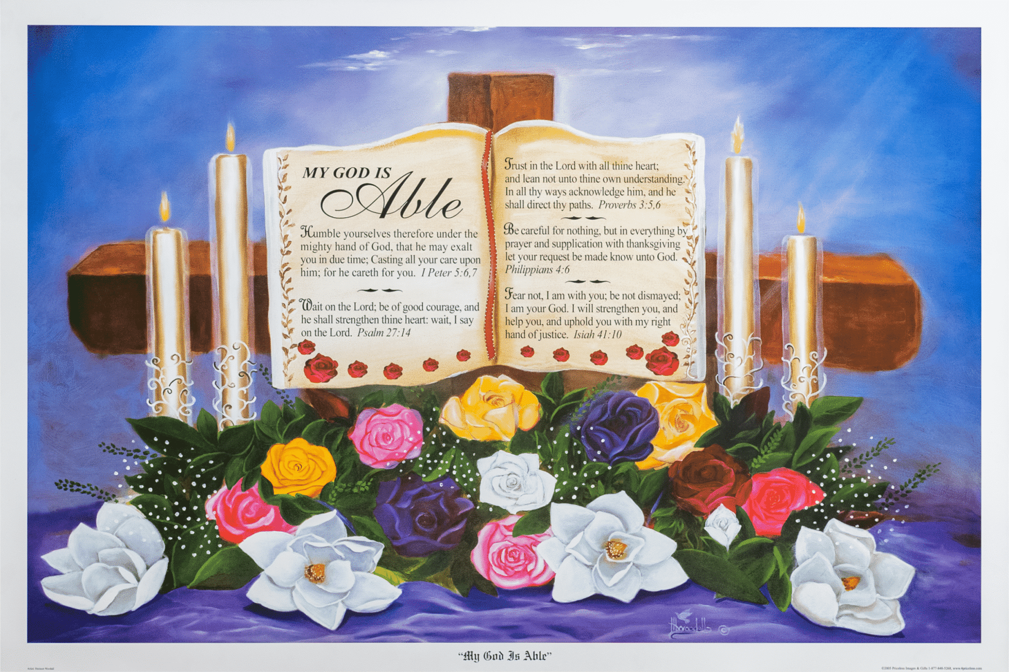 My God is Able art print by H.L Woodall