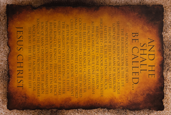 Names of Christ English, Art Poster Print for Wall, Home Decor