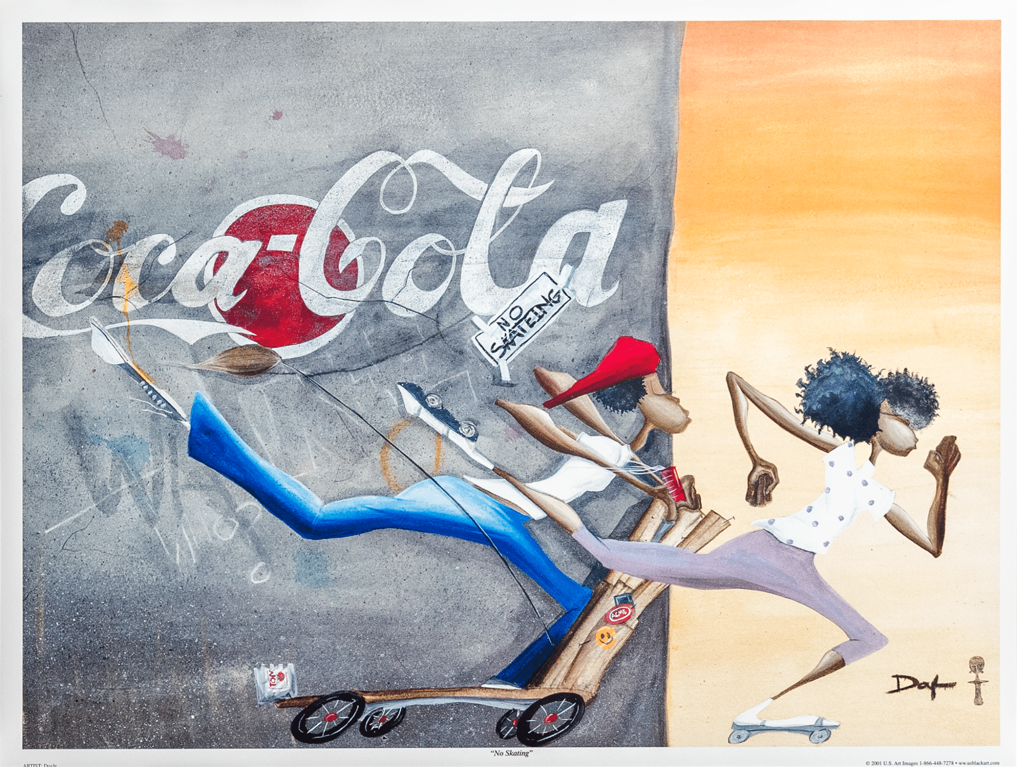 No Skating by Doyle, Art Poster Print for Wall, Home Decor - Image 1