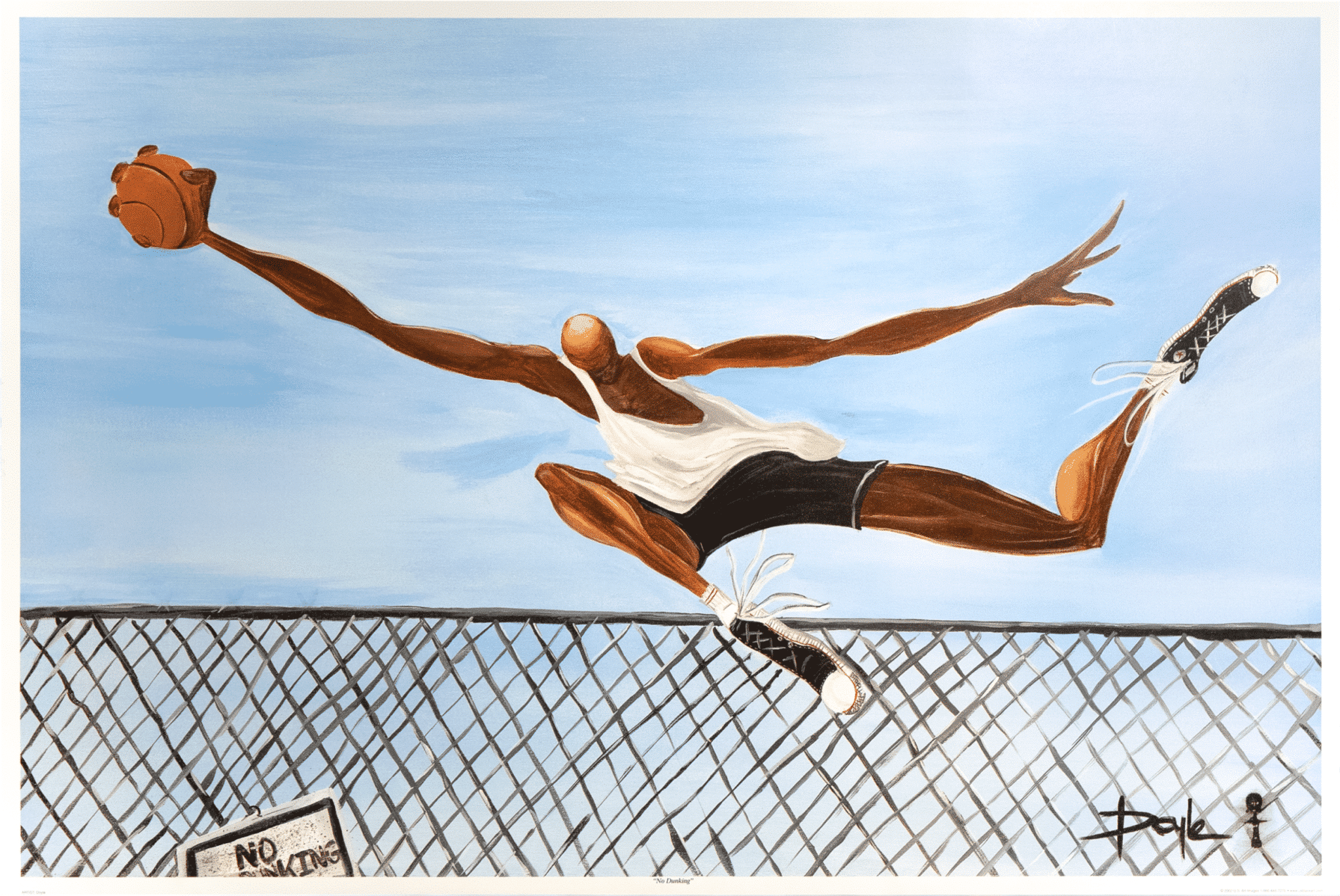 No Dunking art print by Doyle