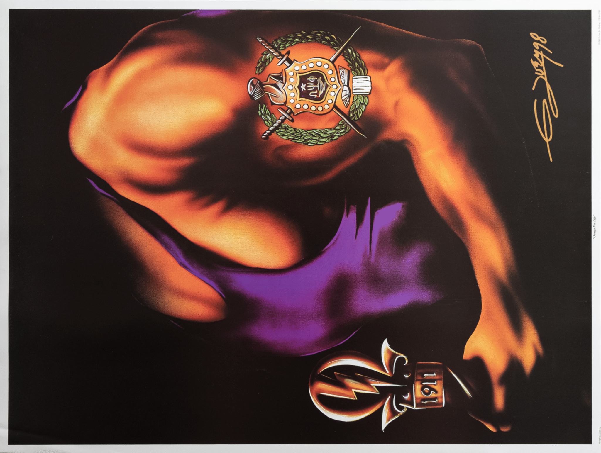 Omega for Life by Gerald Ivey, Art Poster Print for Wall, Home Decor - Image 1