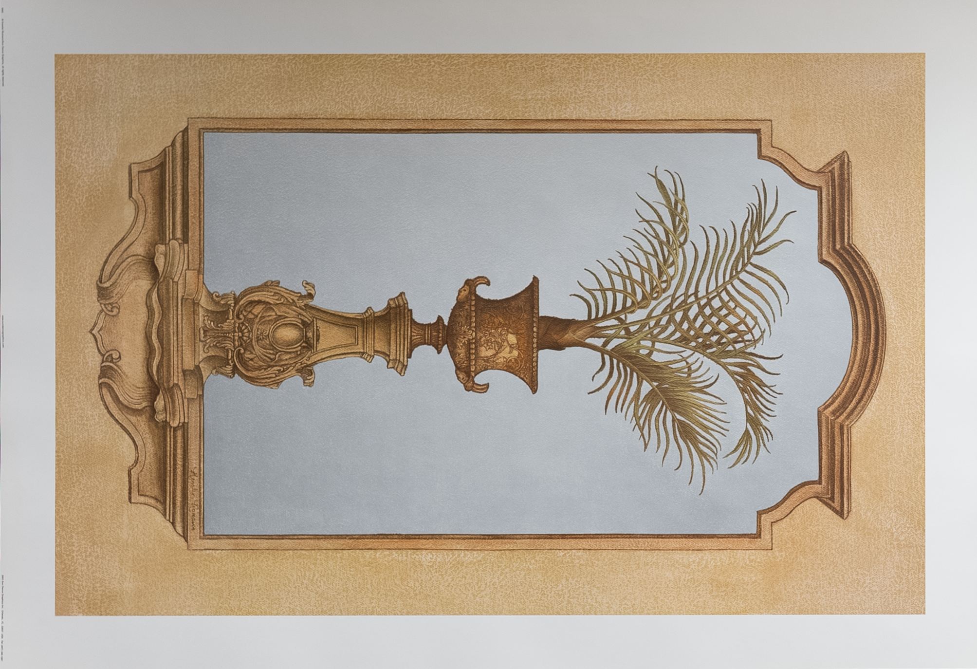 Palm Heart + Vase I by Kessler-Romano, Art Poster Print for Wall, Home Decor