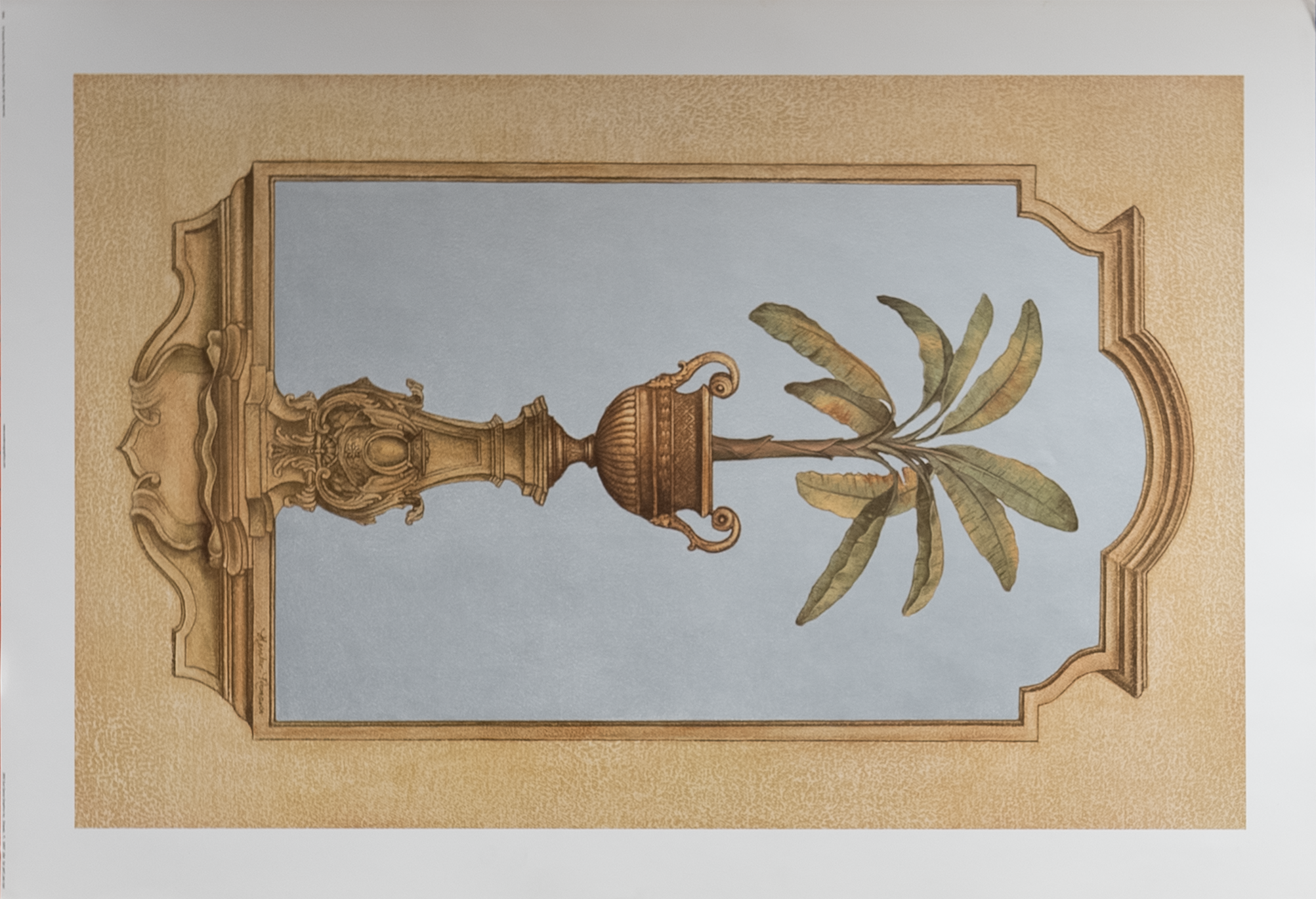 Palm Heart + Vase II by Kessler-Romano, Art Poster Print for Wall, Home Decor