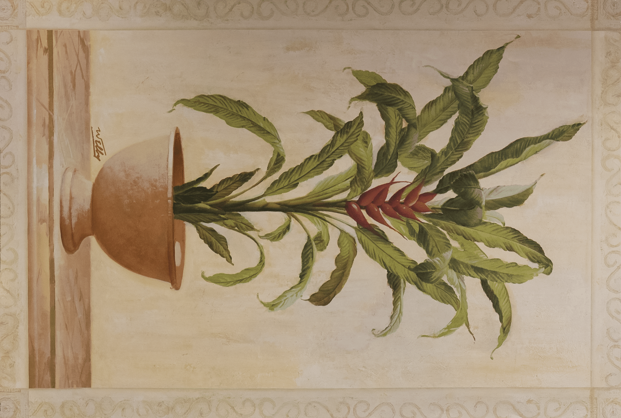 Potted Palm II by Welby, Art Poster Print for Wall, Home Decor