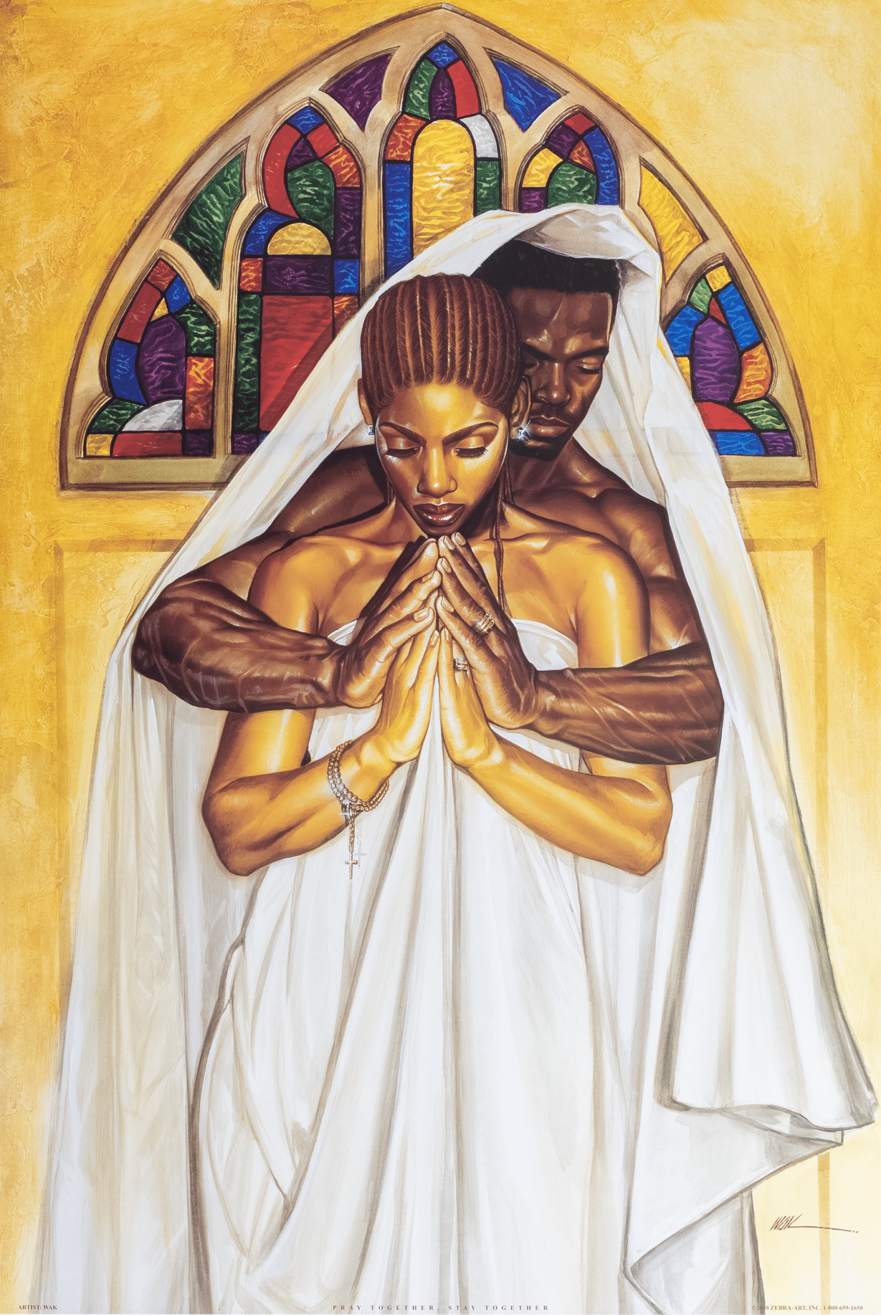 Pray Together Stay Together by WAK, Art Poster Print for Wall, Home Decor - Image 1