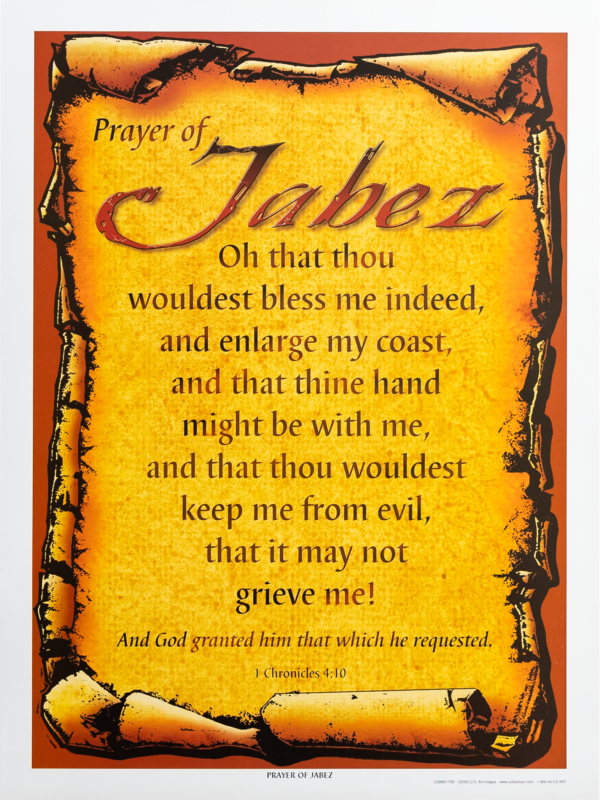 Prayer of Jabez (18x24V) 9G11, Art Poster Print for Wall, Home Decor