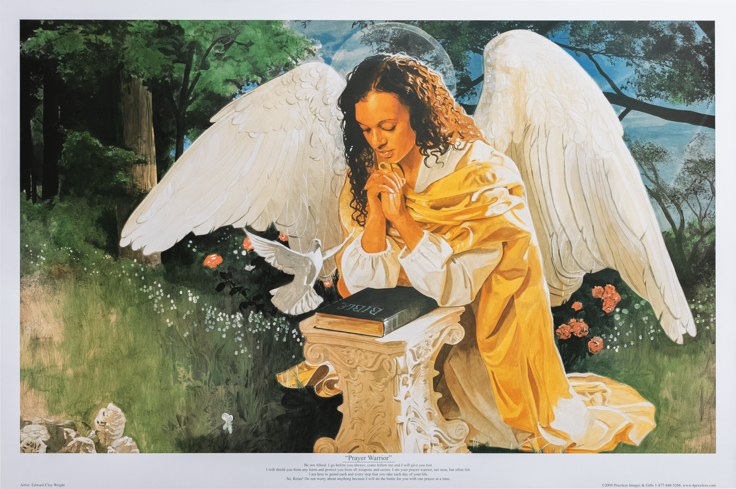 Prayer Warrior by Edward Clay Wright, Art Poster Print for Wall, Home Decor - Image 1