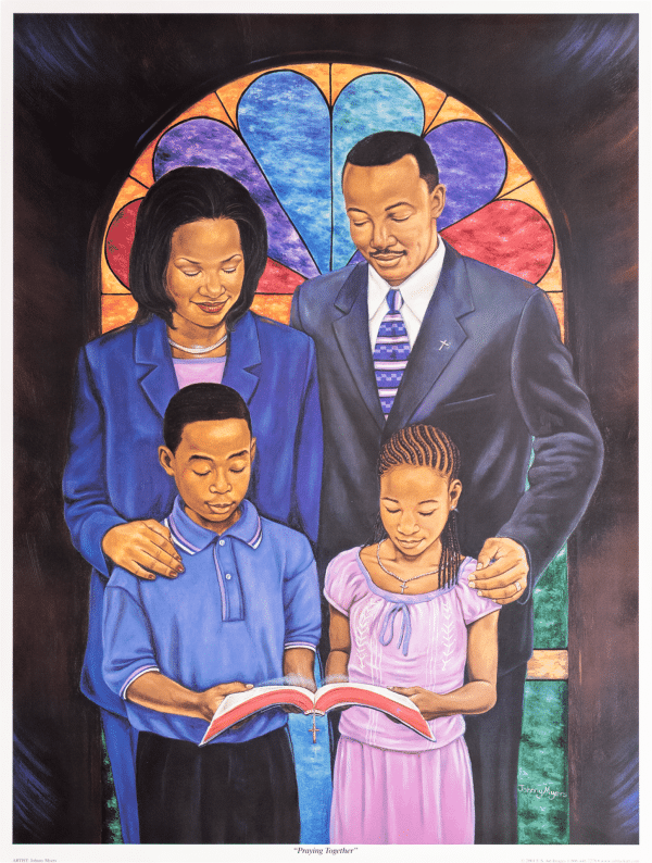 Praying Together art print by Johnny Myers