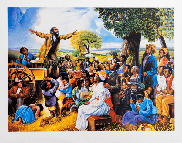 Preacher + Crowd art print by Alix Beaujour
