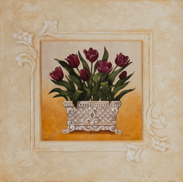 Red Tulips by Eriksen, Art Poster Print for Wall, Home Decor