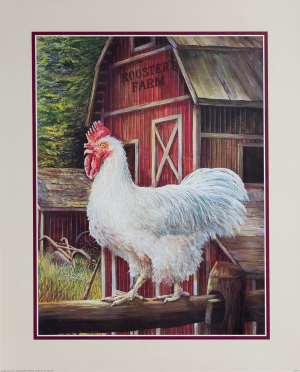 Roosters Farm by Rea, Art Poster Print for Wall, Home Decor