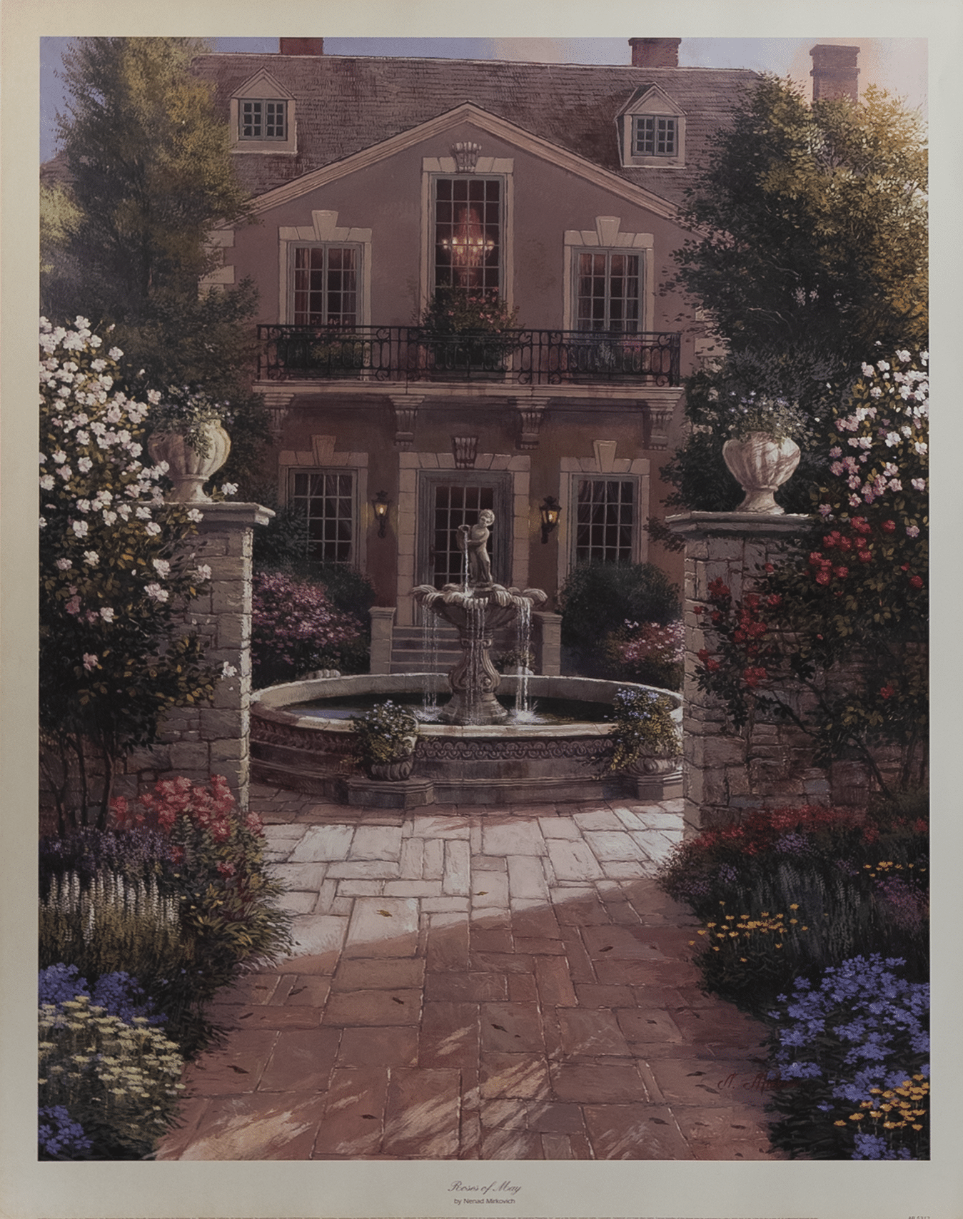 Roses of May by Mirkovich, Art Poster Print for Wall, Home Decor