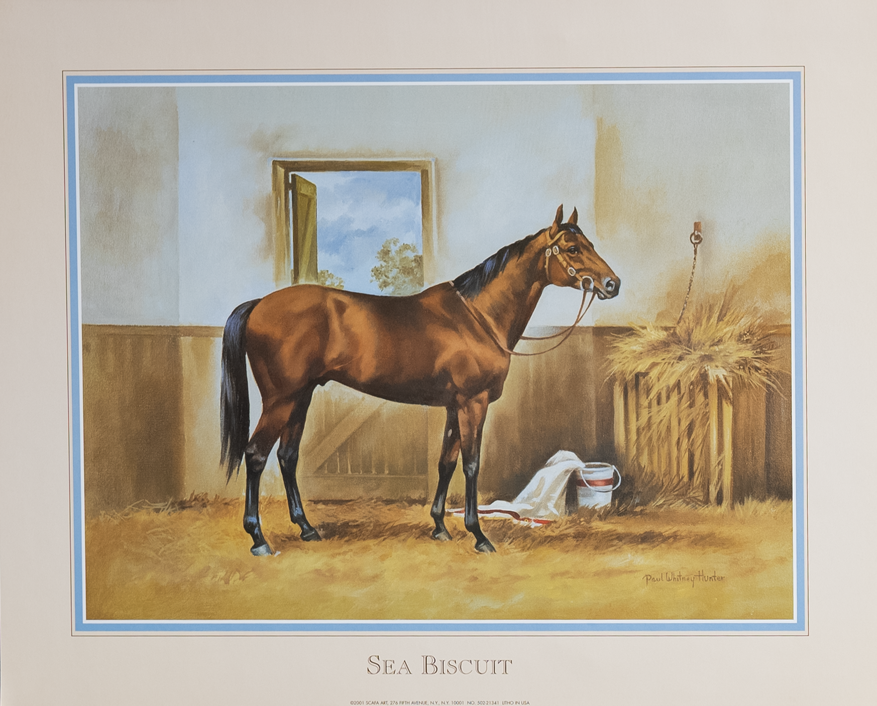 Sea Biscuit by Hunter, Art Poster Print for Wall, Home Decor