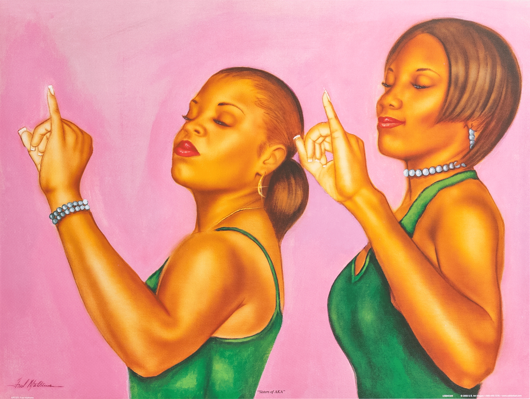 Sisters of AKA by Fred Mathews, Art Poster Print for Wall, Home Decor - Image 1