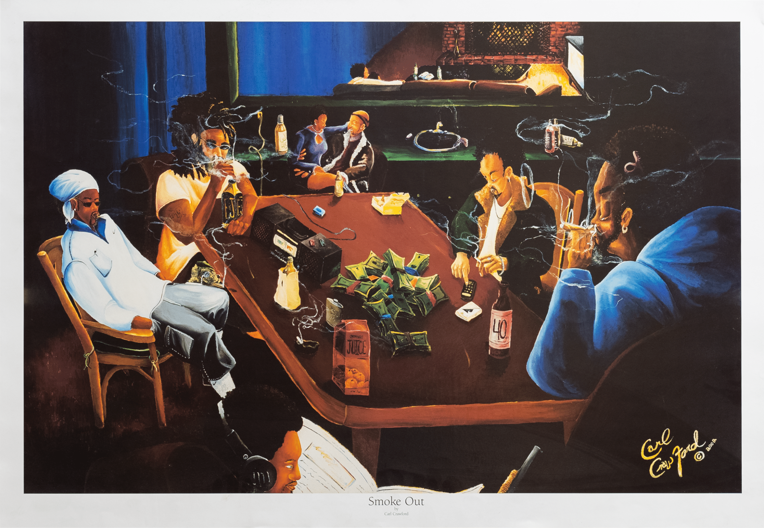 Smoke Out by Carl Crawford, Art Poster Print for Wall, Home Decor - Image 1