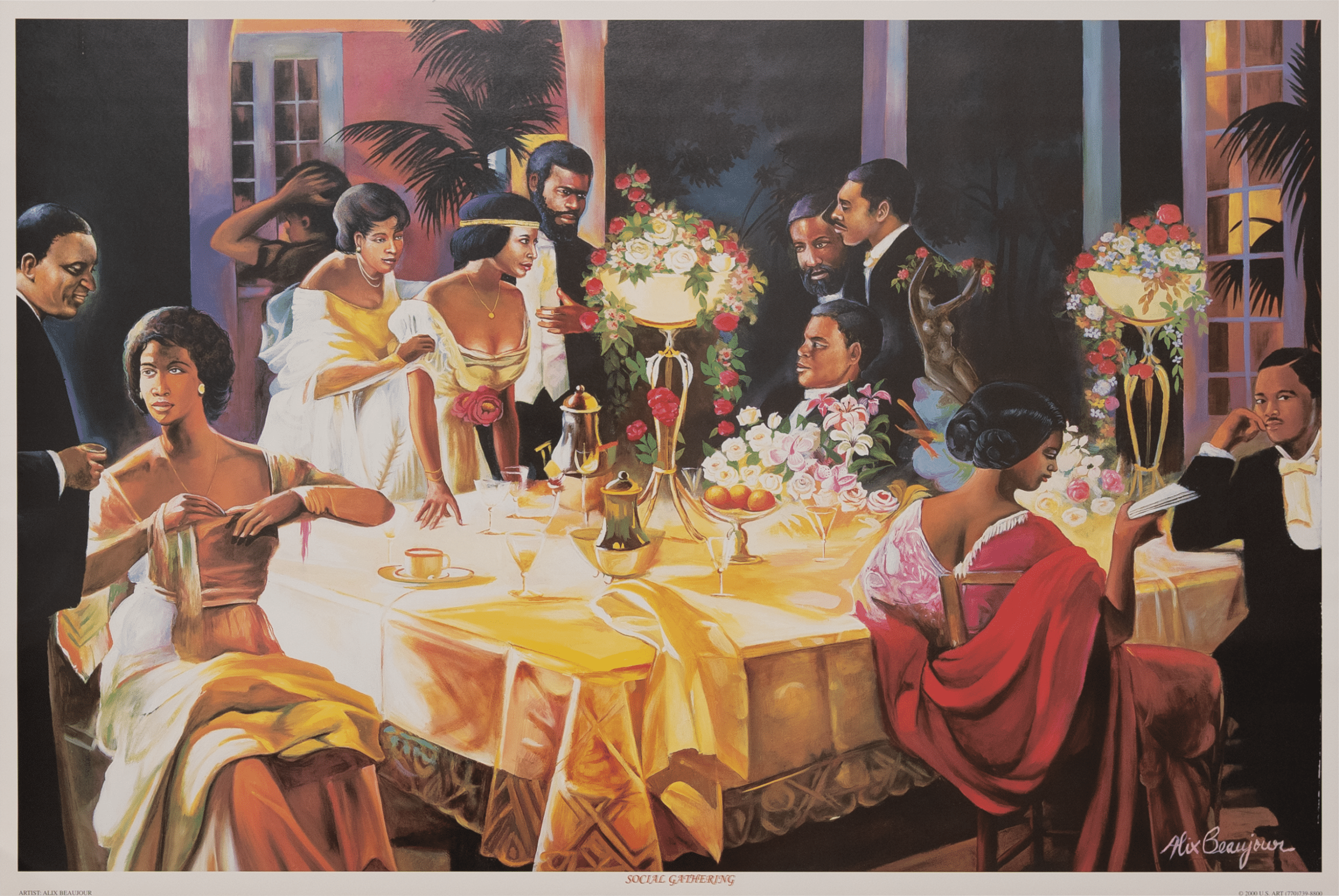 Social Gathering by Alix Beaujour, Art Poster Print for Wall, Home Decor - Image 1