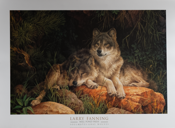 Soulmates by Grey Wolves - Fanning, Art Poster Print for Wall, Home Decor