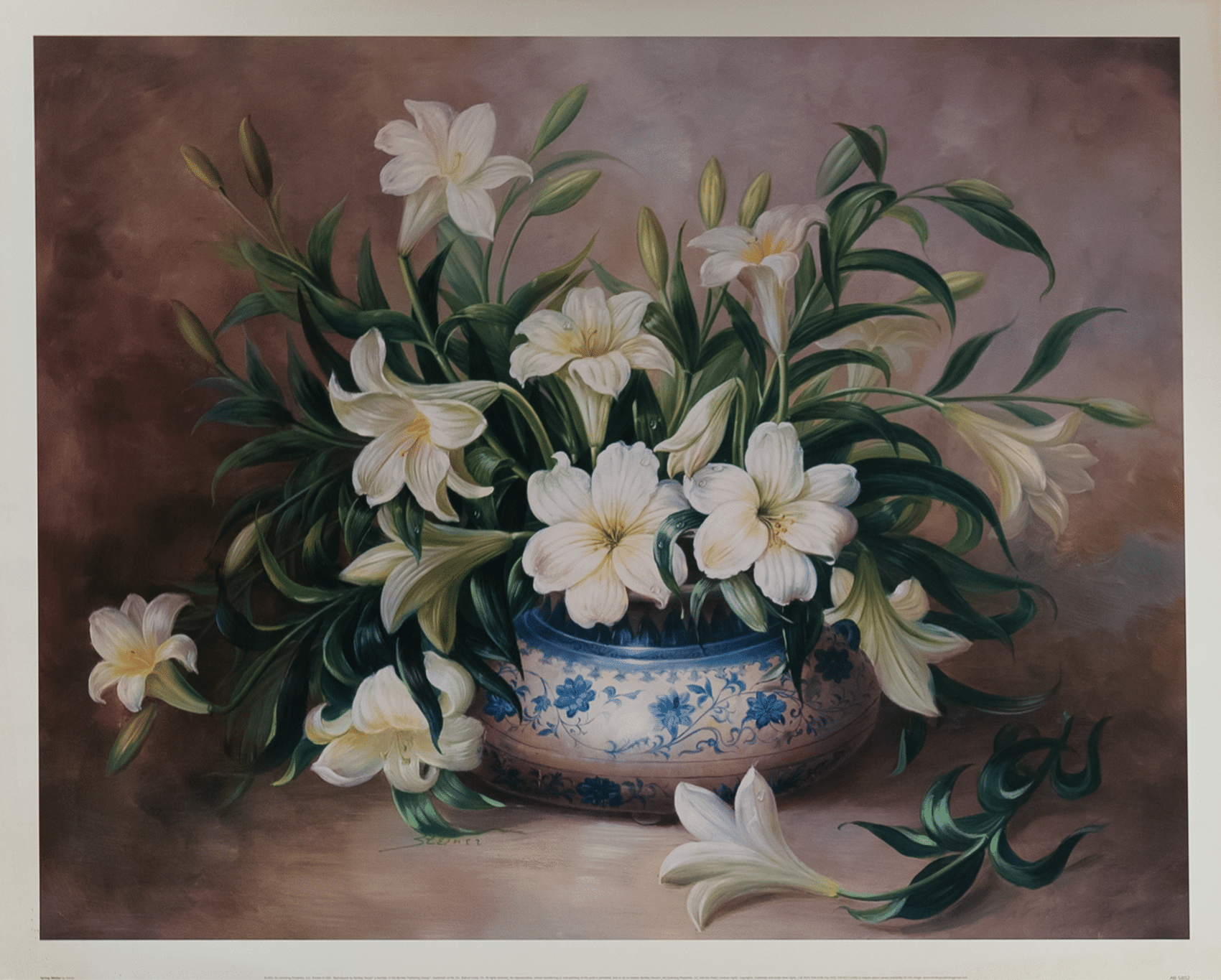 Spring Whites by Steiner, Art Poster Print for Wall, Home Decor - Image 1