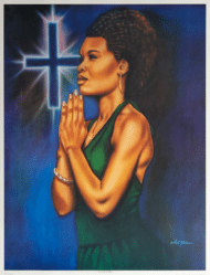 Standing in His Light by Fred Mathews, Art Poster Print for Wall, Home Decor