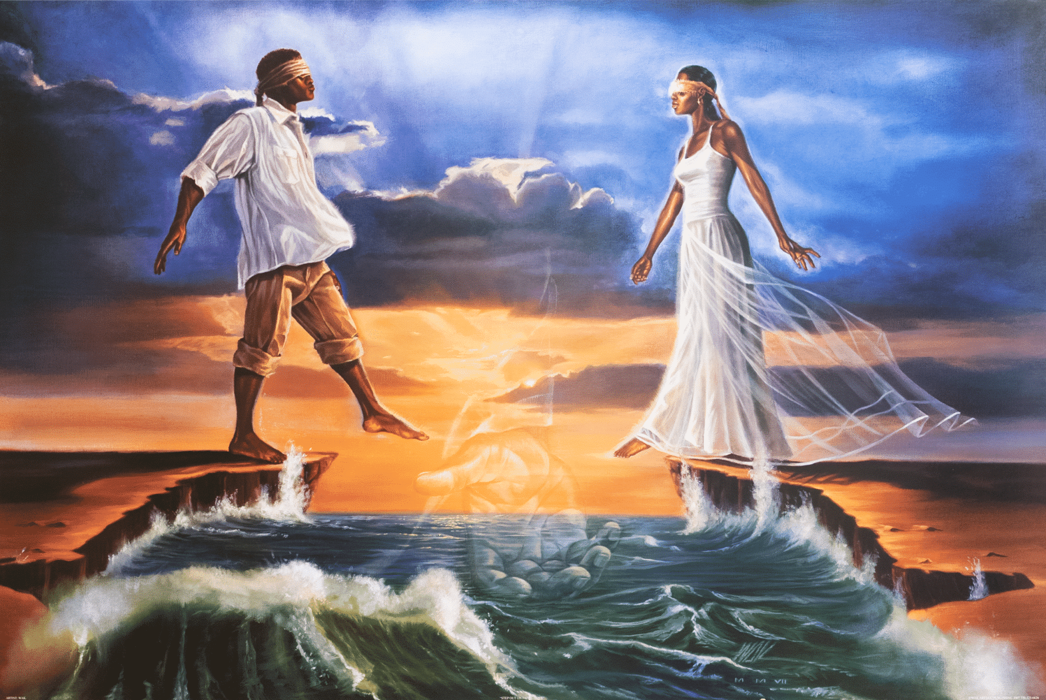 Step Out On Faith (Love) art print by WAK