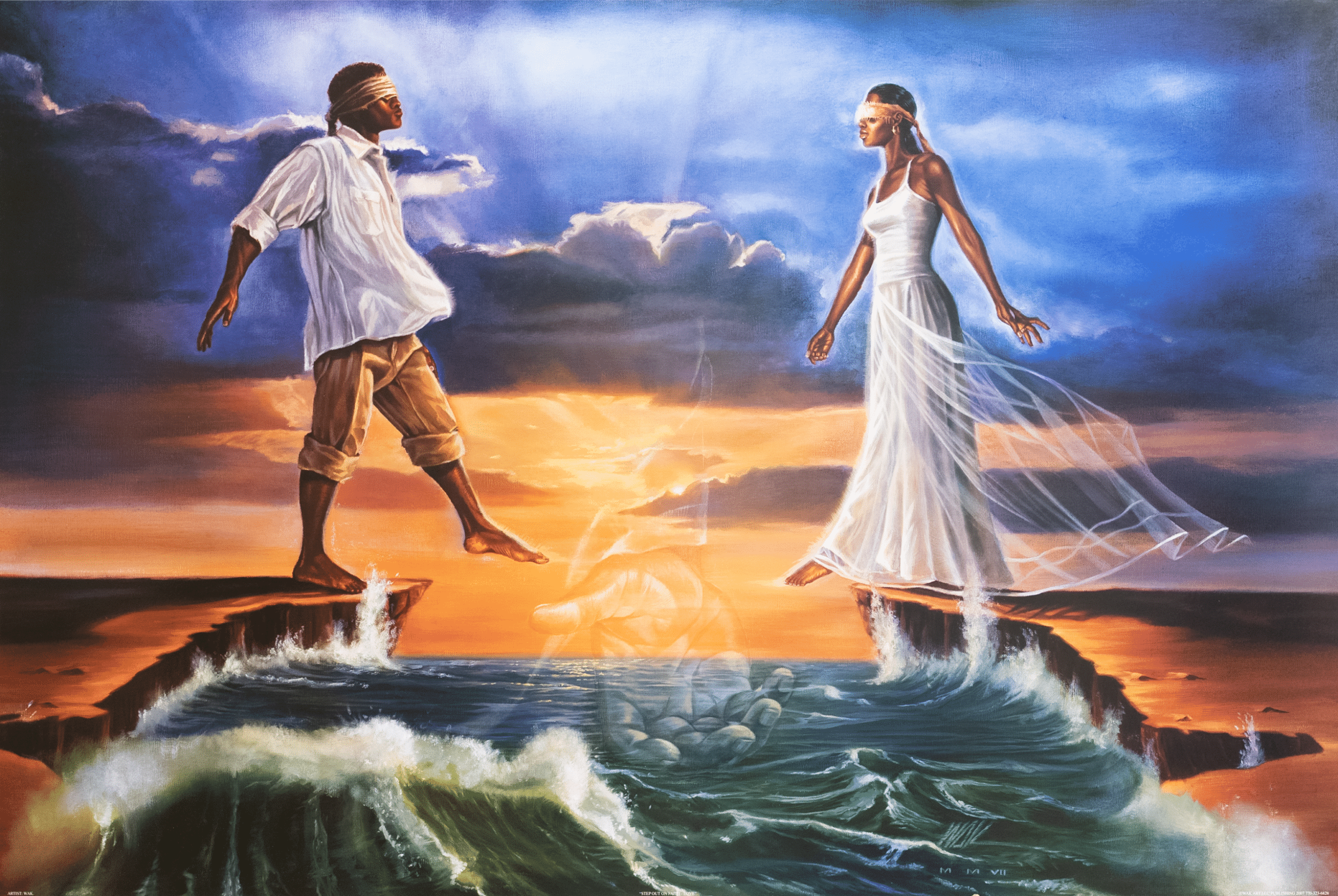 Step Out On Faith (Love) by WAK, Art Poster Print for Wall, Home Decor - Image 1