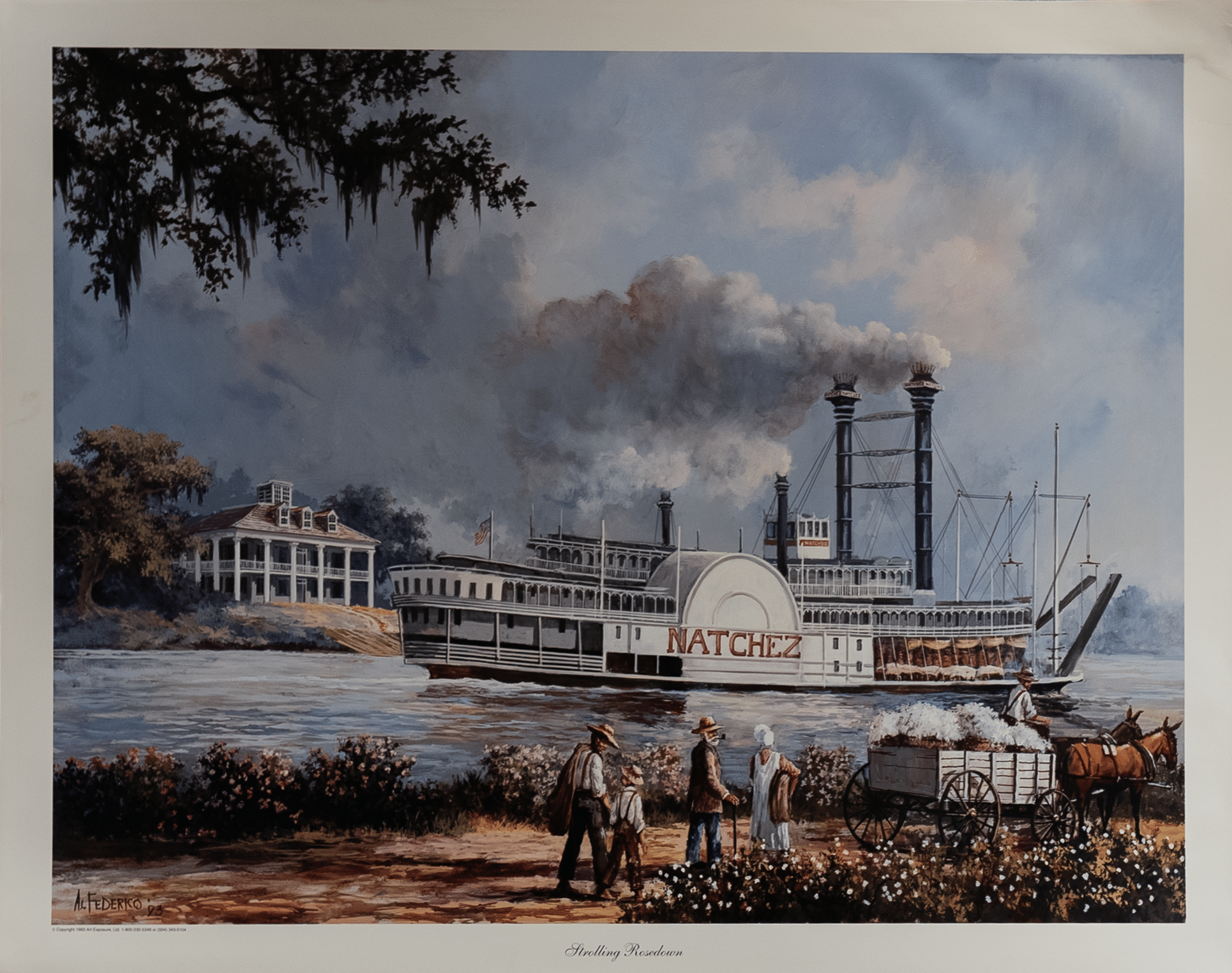 Strolling Rosedown by Frederico, Art Poster Print for Wall, Home Decor