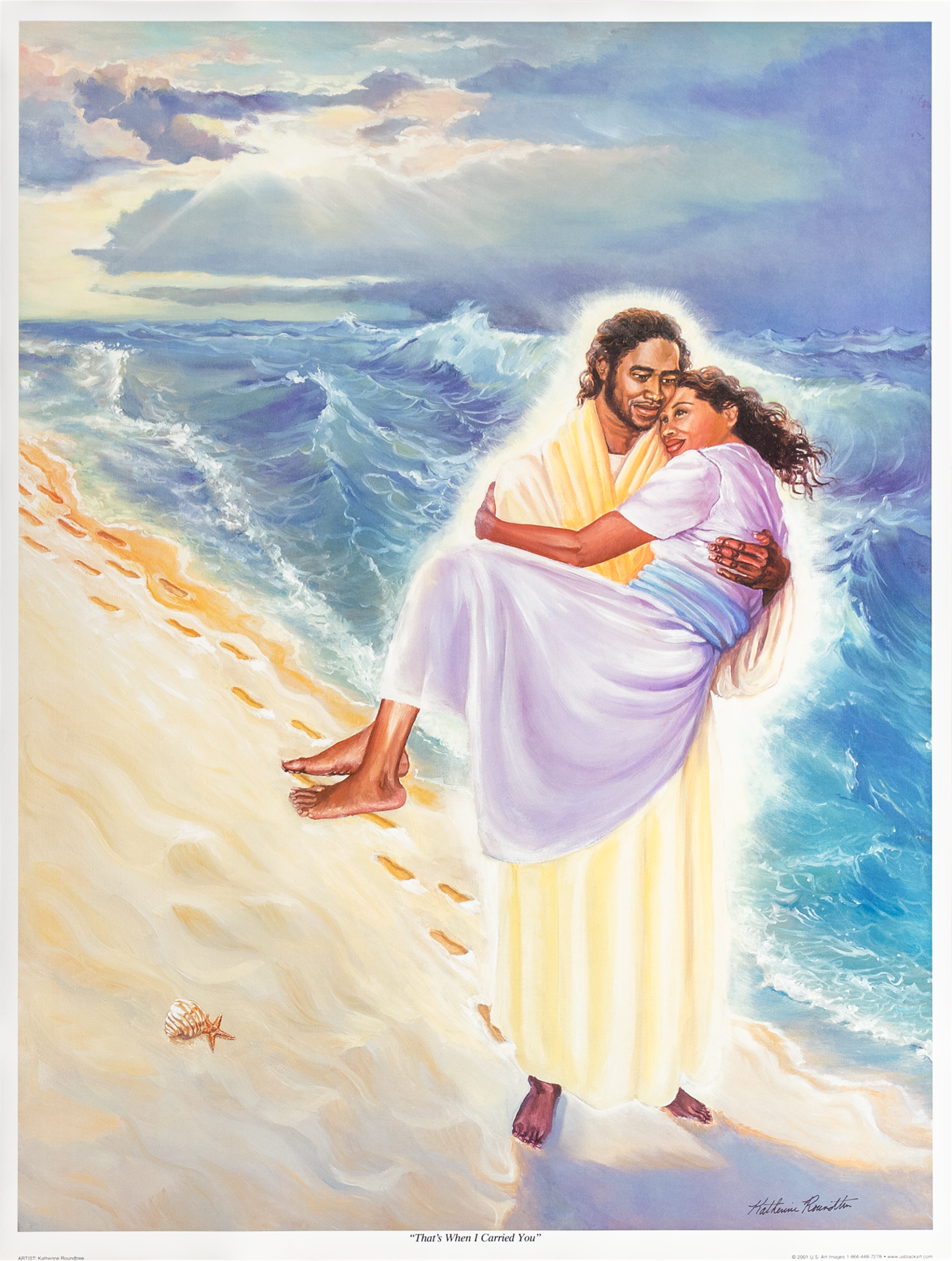 That's When I Carried You by Katherine Roundtree, Art Poster Print for Wall, Home Decor