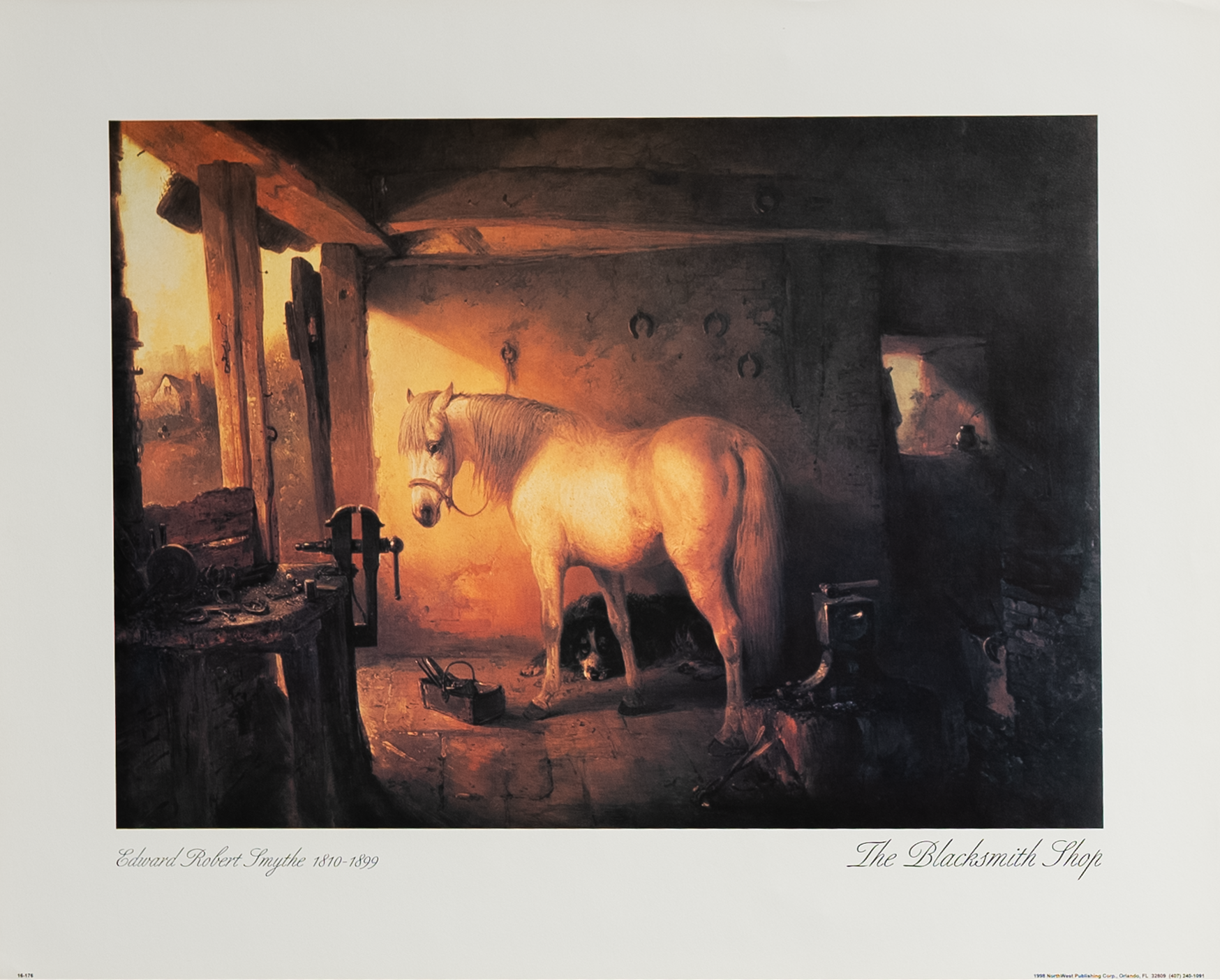 The Blacksmith Shop by Smythe, Art Poster Print for Wall, Home Decor
