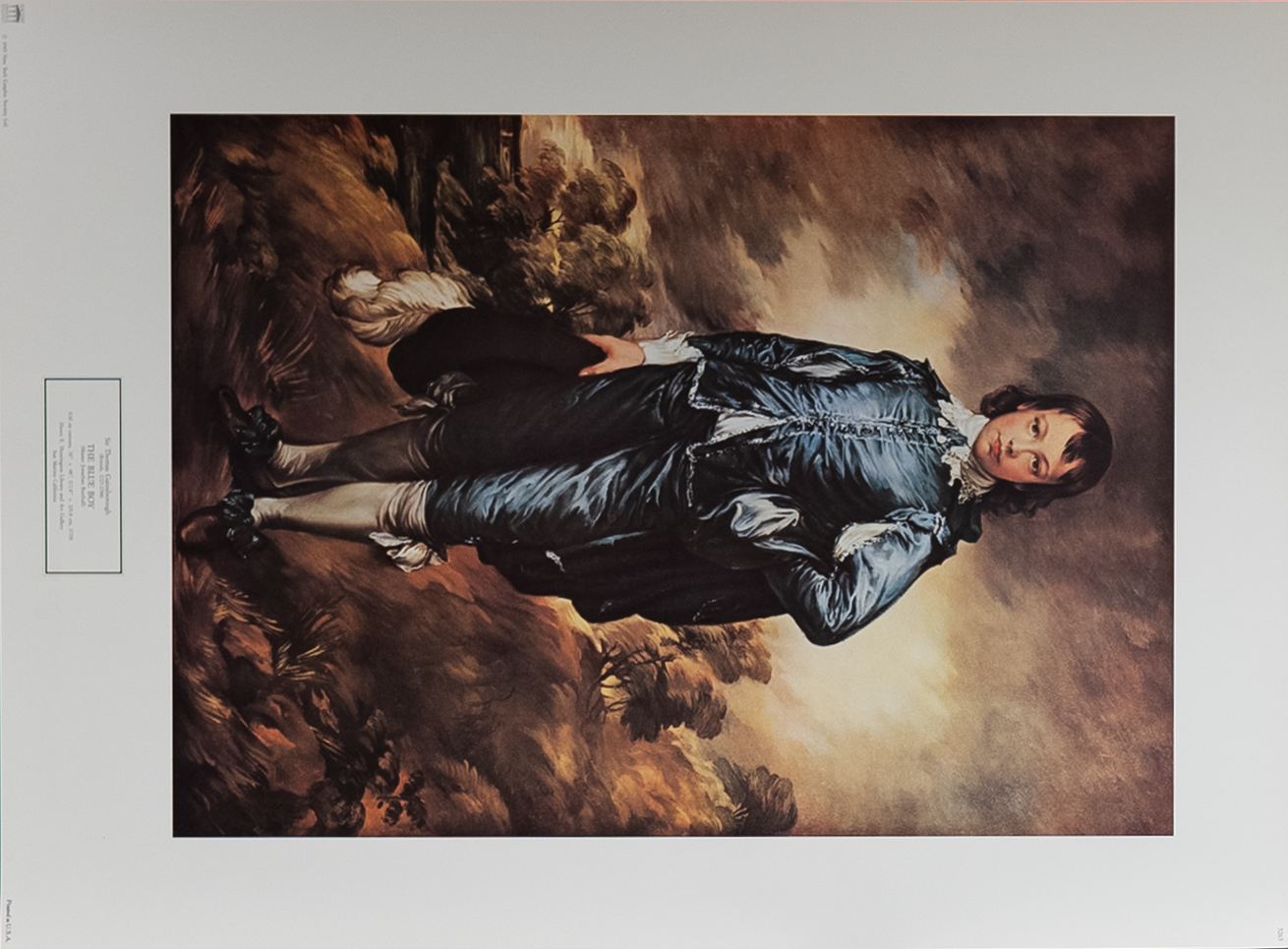 The Blue Boy by Gainsborough, Art Poster Print for Wall, Home Decor