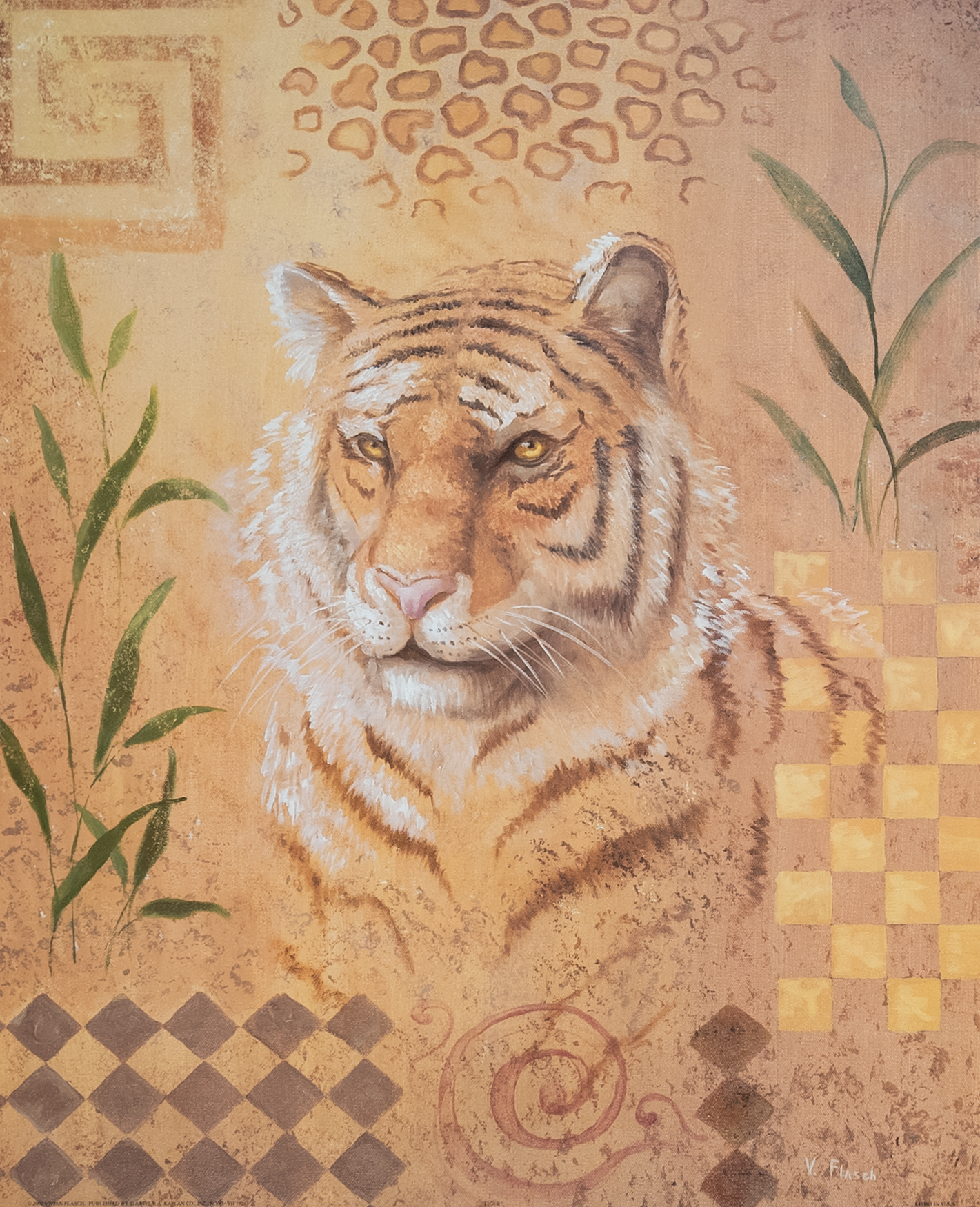 Tiger by Flasch, Art Poster Print for Wall, Home Decor