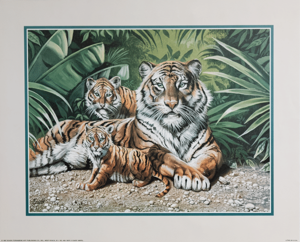 Tiger Family I by Limpel, Art Poster Print for Wall, Home Decor