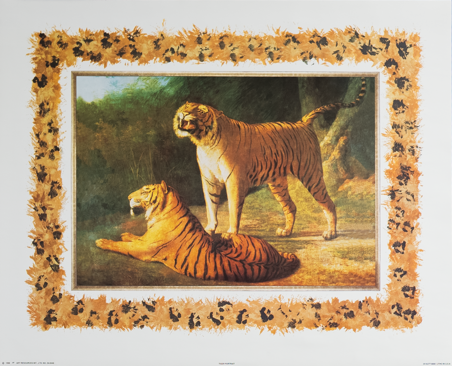 Tiger Portrait, Art Poster Print for Wall, Home Decor