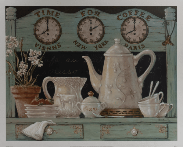 Time For Coffee by Kruskamp, Art Poster Print for Wall, Home Decor