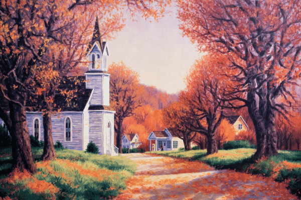 Town Portrait by Beek, Art Poster Print for Wall, Home Decor