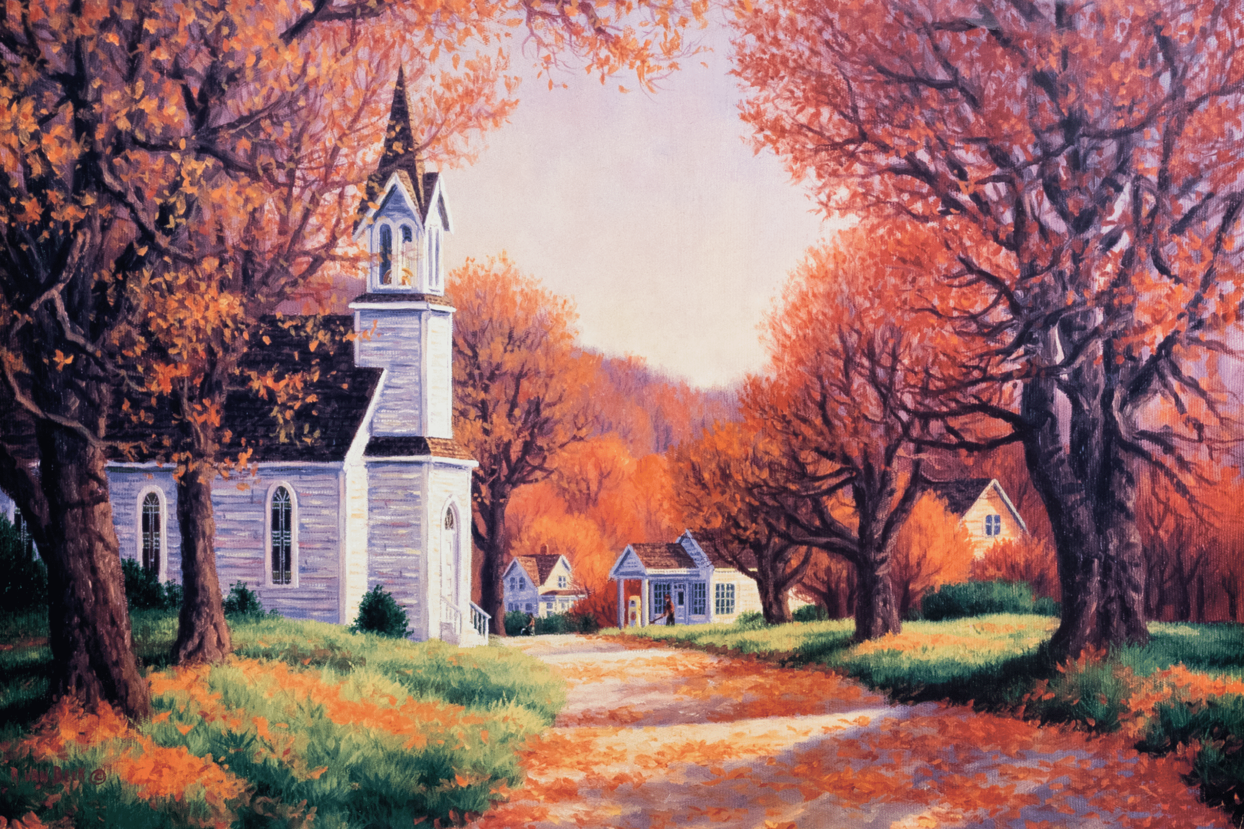 Town Portrait by Beek, Art Poster Print for Wall, Home Decor - Image 1