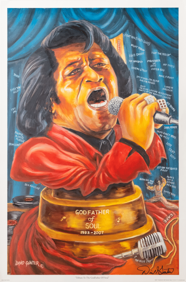 Tribute to the Godfather of Soul by David Gunter, Art Poster Print for Wall, Home Decor