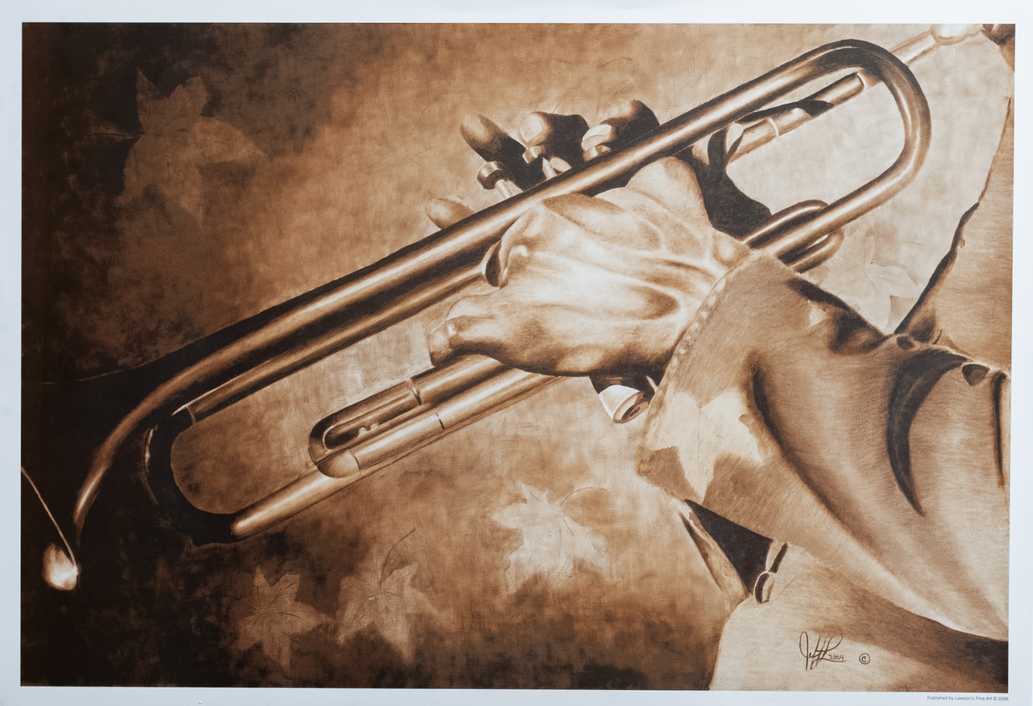 Trumpet Player, Art Poster Print for Wall, Home Decor - Image 1