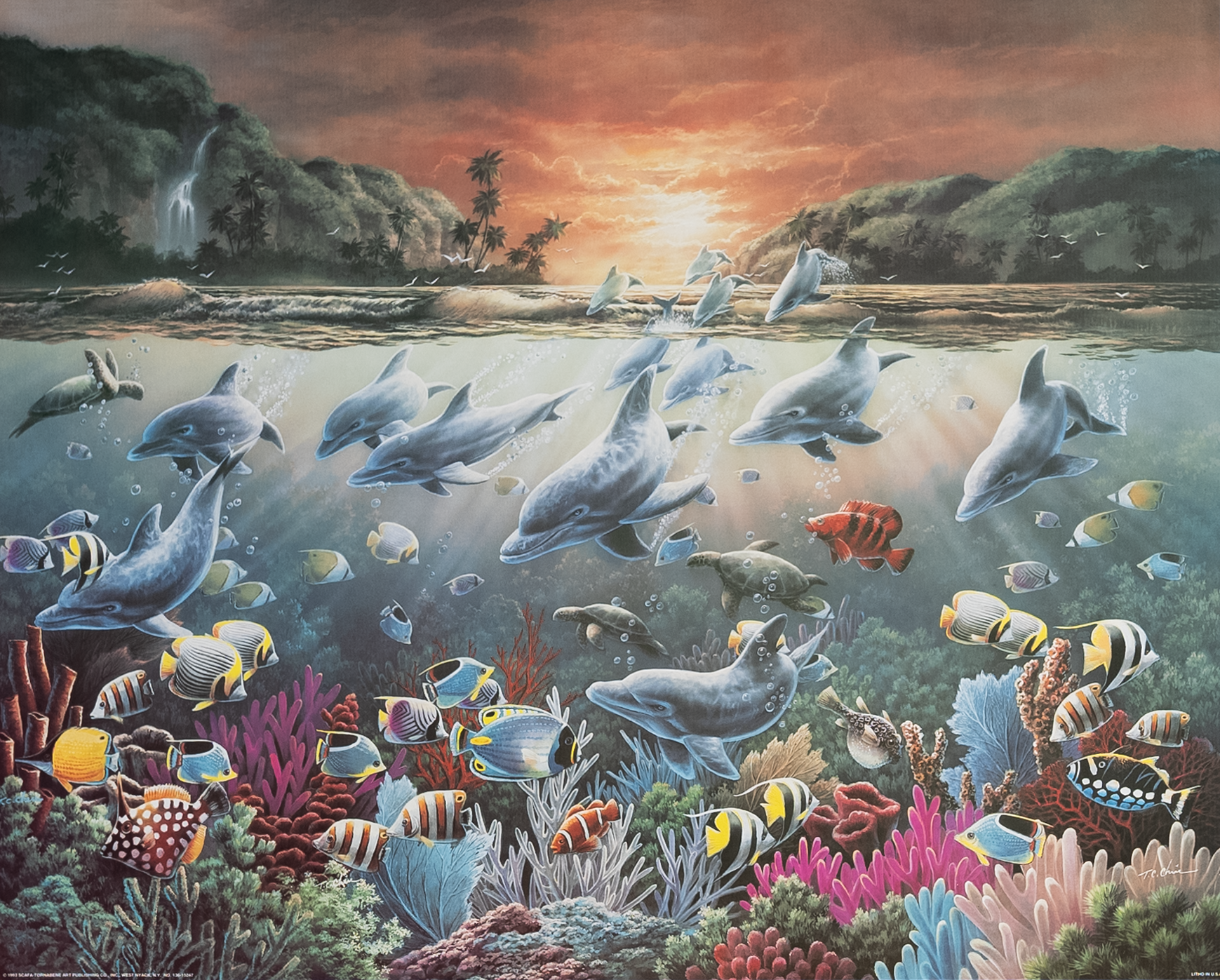 Under the Sea by Chin, Art Poster Print for Wall, Home Decor