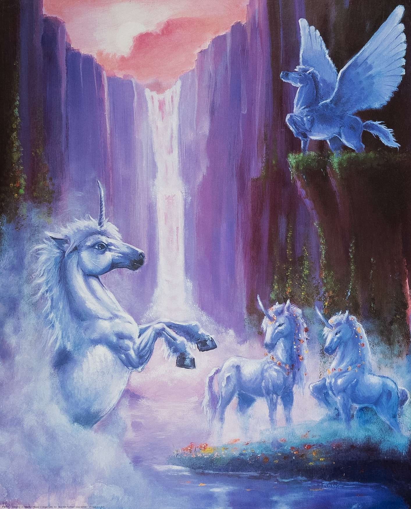 Unicorns by Rowe, Art Poster Print for Wall, Home Decor