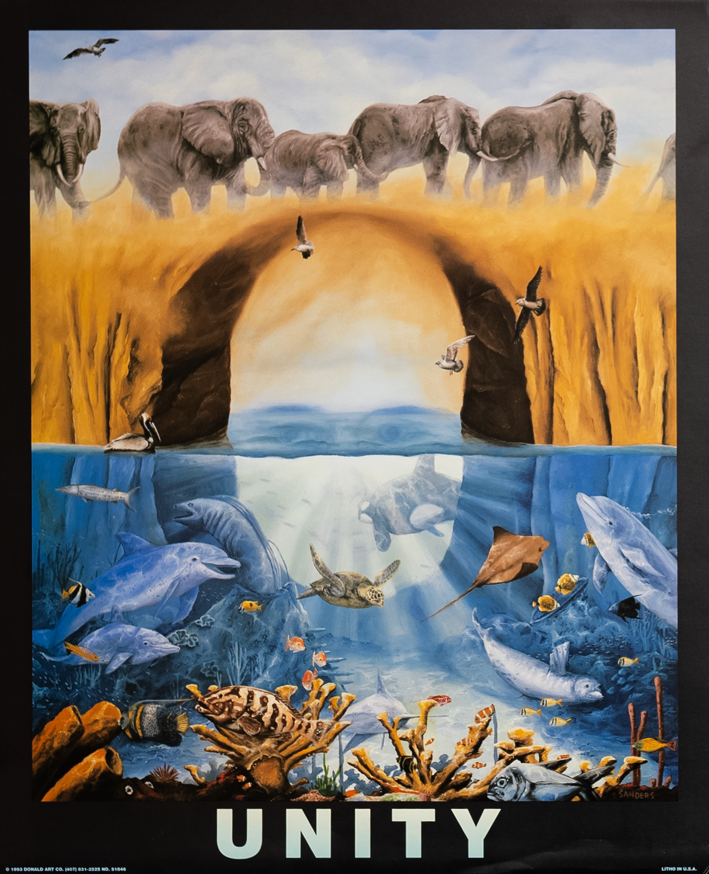 Unity by Sanders, Art Poster Print for Wall, Home Decor