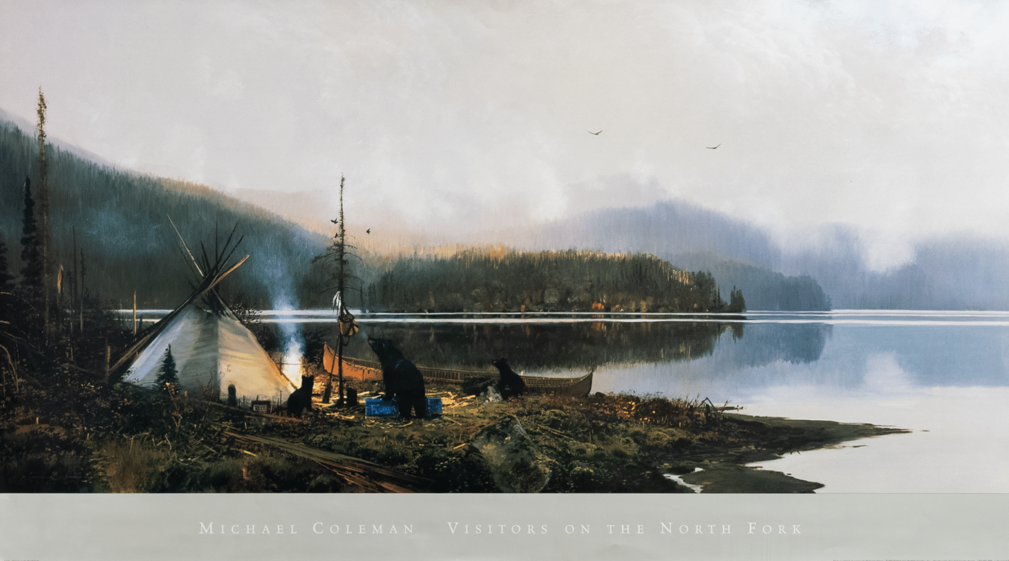 Visitors on the North Fork by Coleman, Art Poster Print for Wall, Home Decor - Image 1