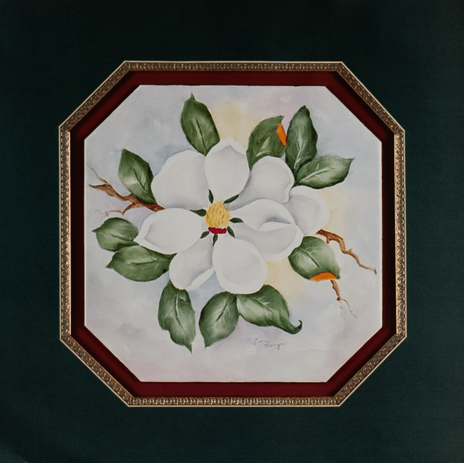 White Flower by Bourgan, Art Poster Print for Wall, Home Decor