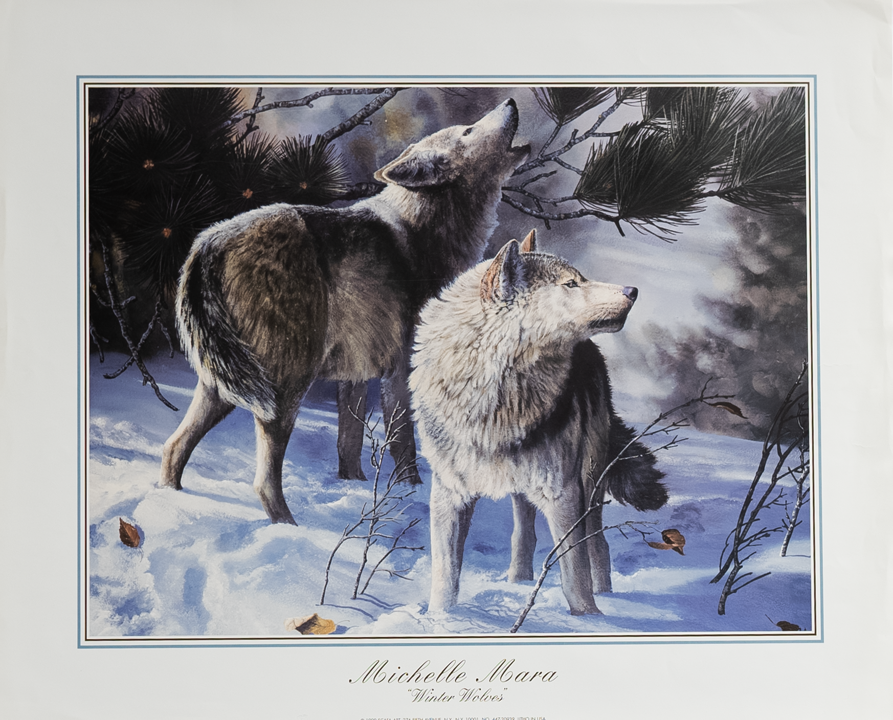 Winter Wolves by Mara, Art Poster Print for Wall, Home Decor