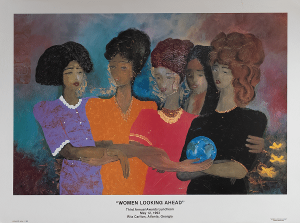 Women Looking Ahead by White, Art Poster Print for Wall, Home Decor