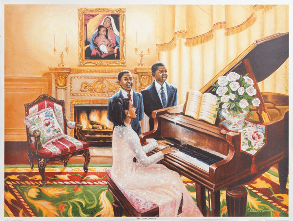 Yes Jesus Loves Me by Katherine Roundtree, Art Poster Print for Wall, Home Decor