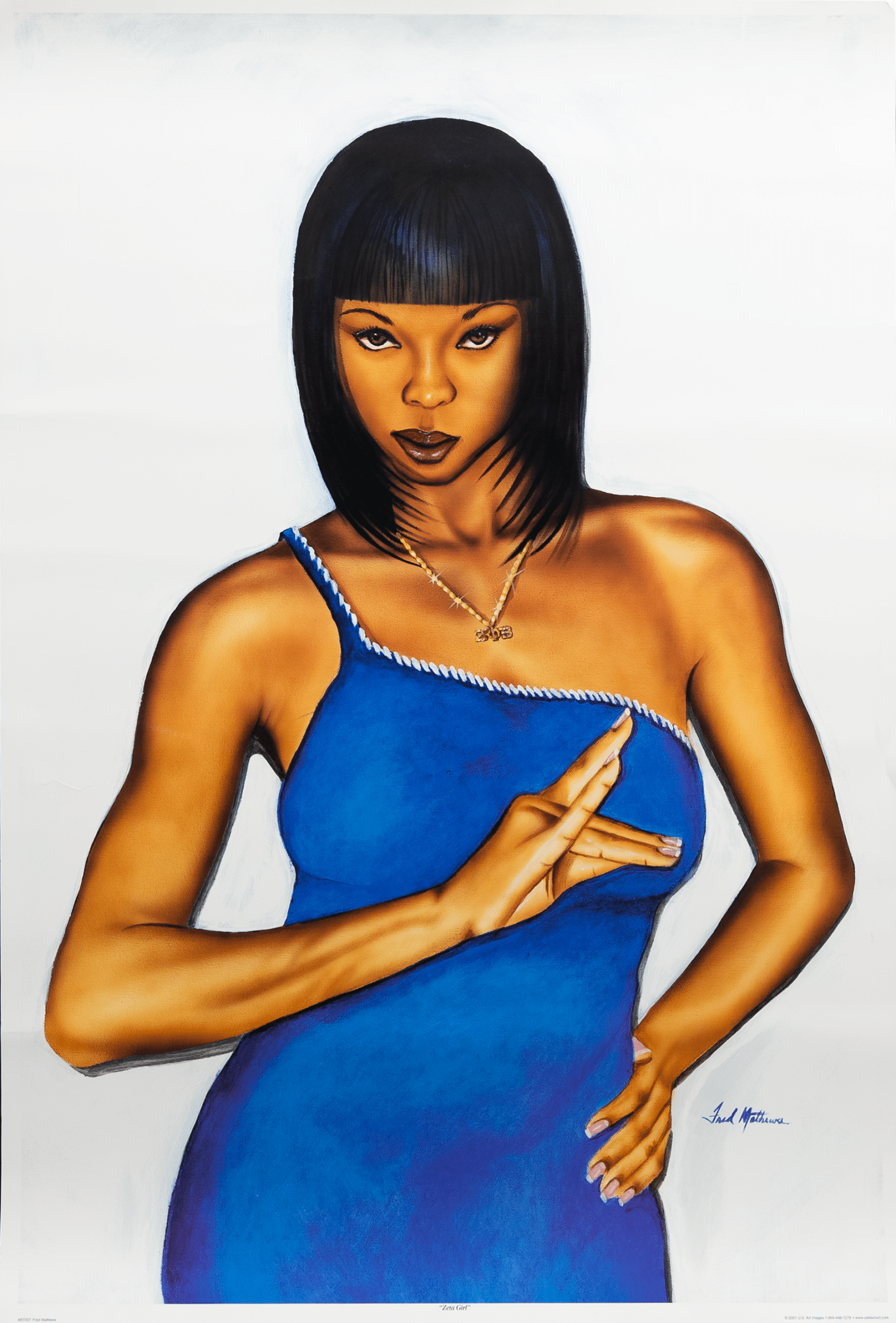 Zeta Girl by Fred Mathews, Art Poster Print for Wall, Home Decor - Image 1